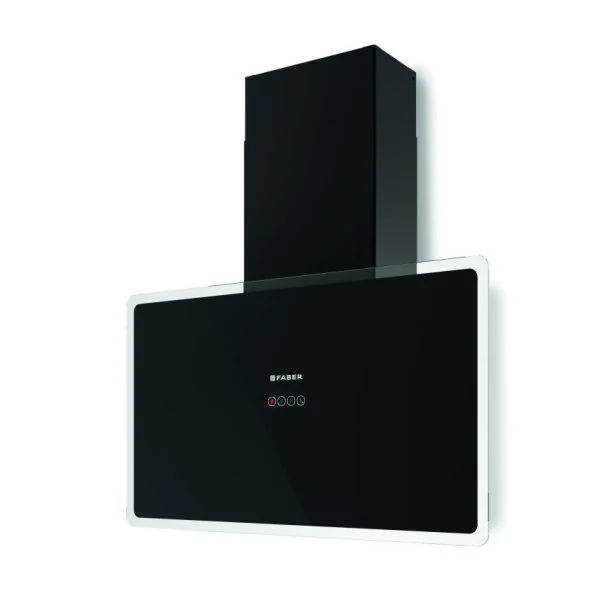 Faber Glam Fit 80 BK - Black Glass Extractor - 80cm Wall Mounted Hood - A Energy