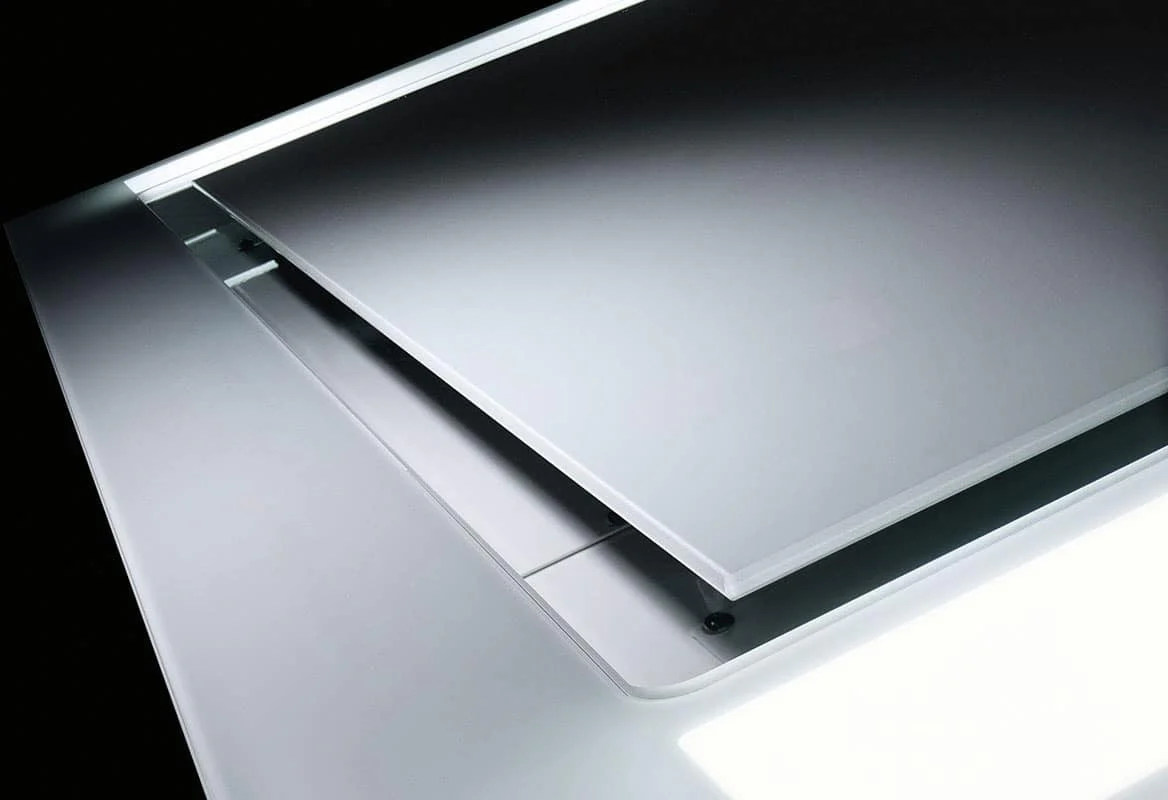 Faber Heaven Glass 2.0 EV8+ KL WH A90 - White Glass 90cm Ceiling Integrated Extractor - 700 M³/H - A Energy Rating - Image 2