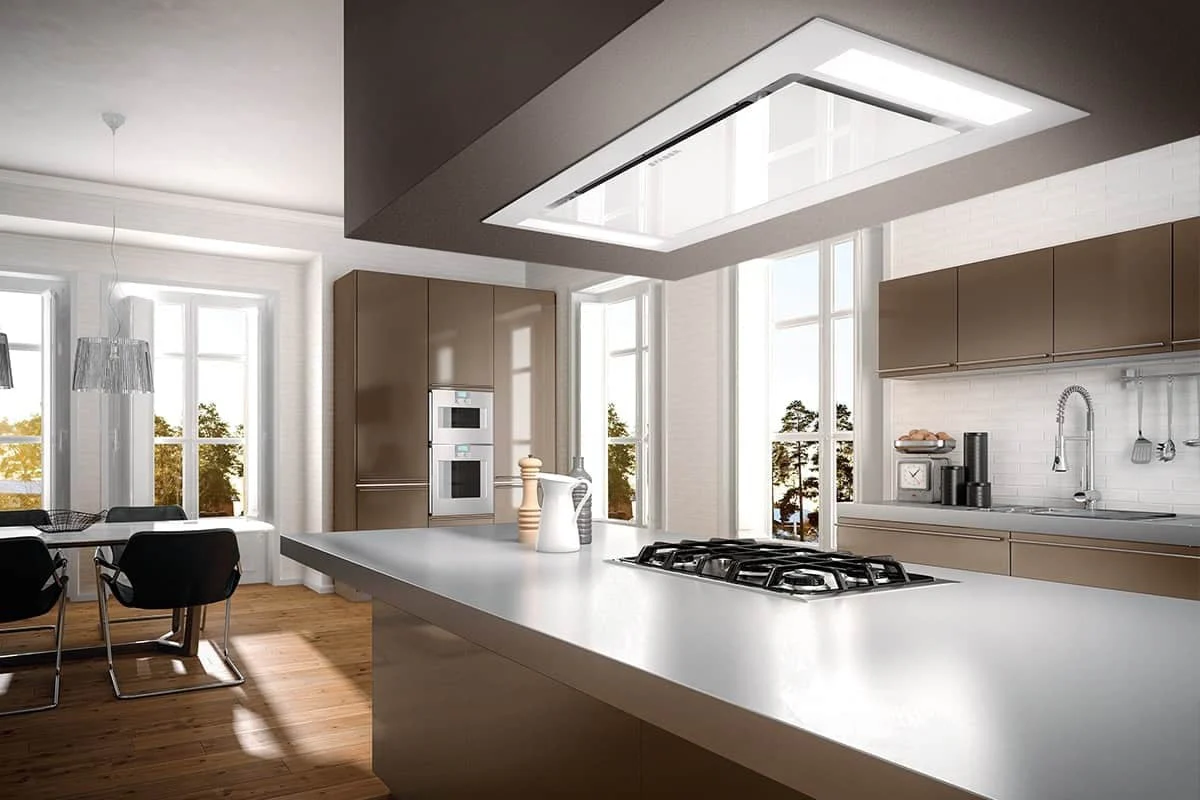 Faber Heaven Glass 2.0 EV8+ KL WH A90 - White Glass 90cm Ceiling Integrated Extractor - 700 M³/H - A Energy Rating - Image 3