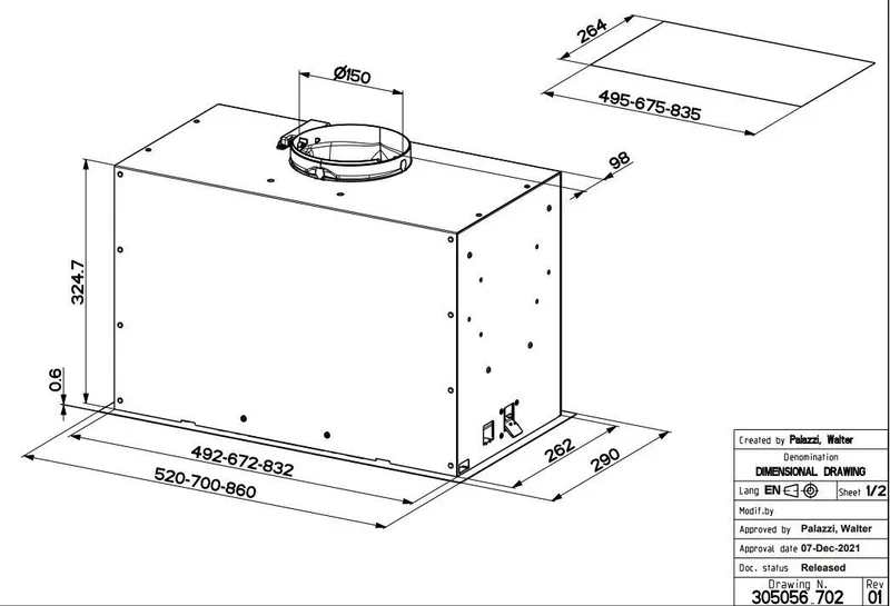 Faber INCA-LUX-3-0-EVO-MATT-WH-A70 - White 70cm Canopy Hood - B Energy Rated - Image 2