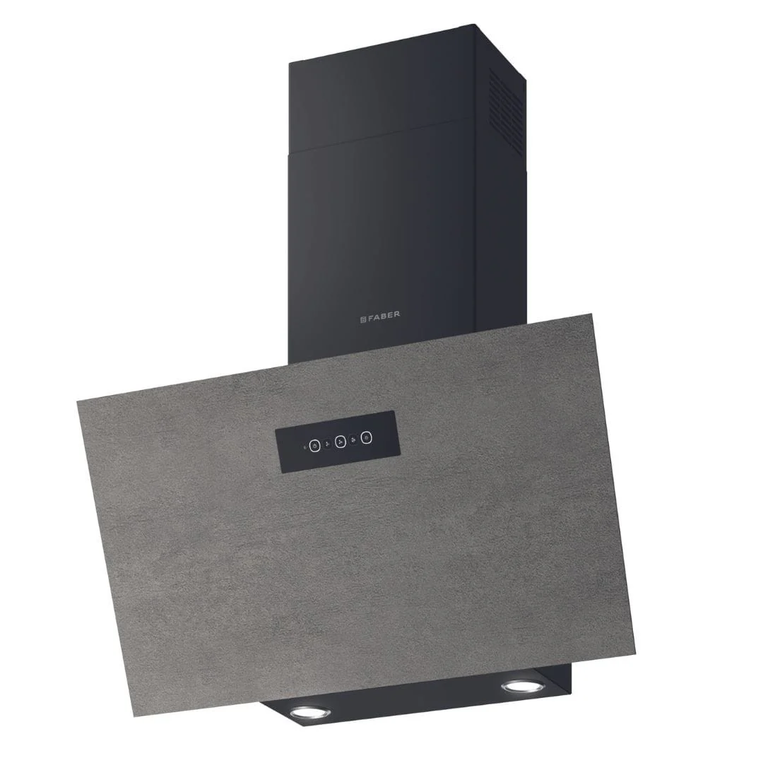 Faber NG GRES LG/X A80 - Light Grey/Stainless Steel 80cm Chimney Extractor - C Energy Rating - Image 2
