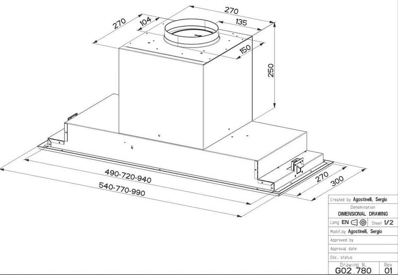 Faber VICTORY-2-X-A99 - Stainless Steel 100cm Canopy Hood - B Energy Rated - Image 3