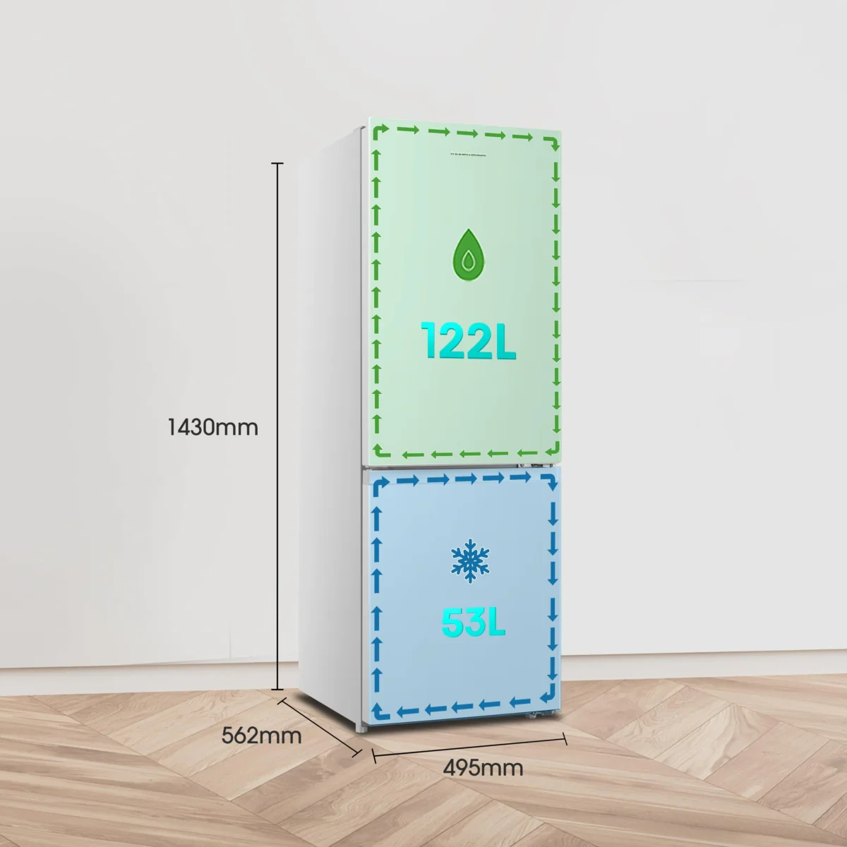 Fridgemaster MC50175A - White Fridge Freezer - 175L - E Energy Rating - Image 3