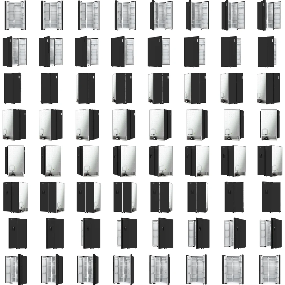 Fridgemaster MS91547BFE - Silver American Fridge Freezer - 547L - E Rated - Image 3