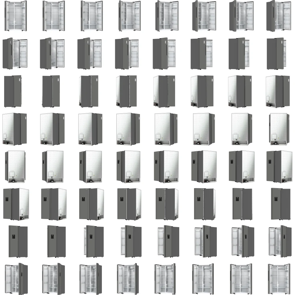 Fridgemaster MS91547DFE - Silver American Fridge Freezer - 547L - E Rated - Image 3