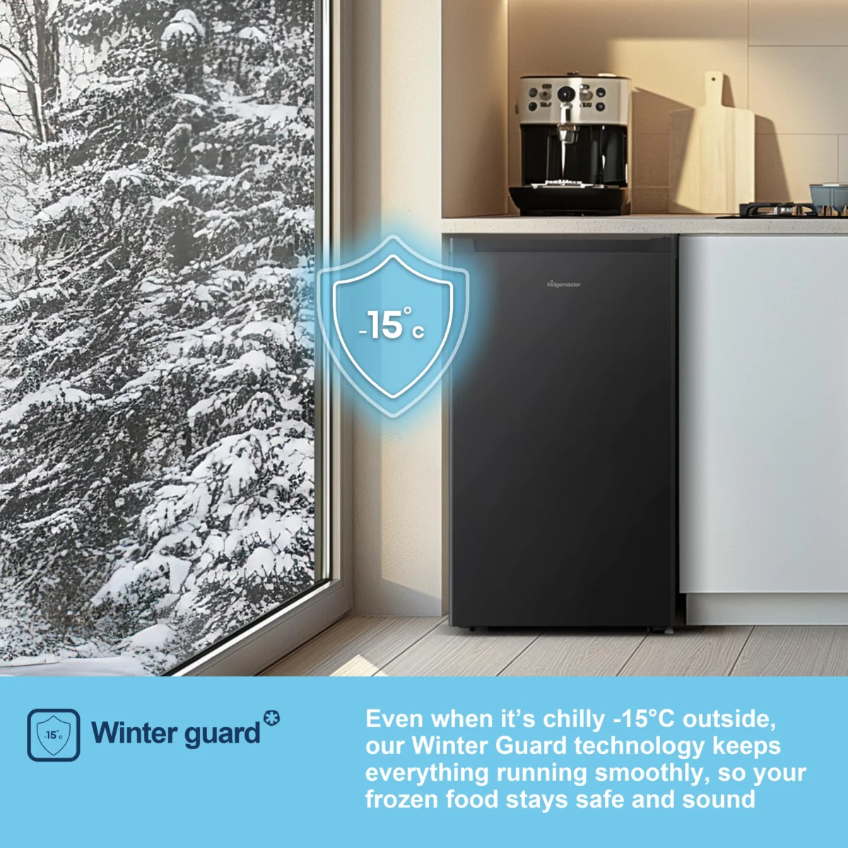 Fridgemaster MUZ4860EB - Black Under Counter Freezer - 61 Litres - E Energy Rating - Image 5