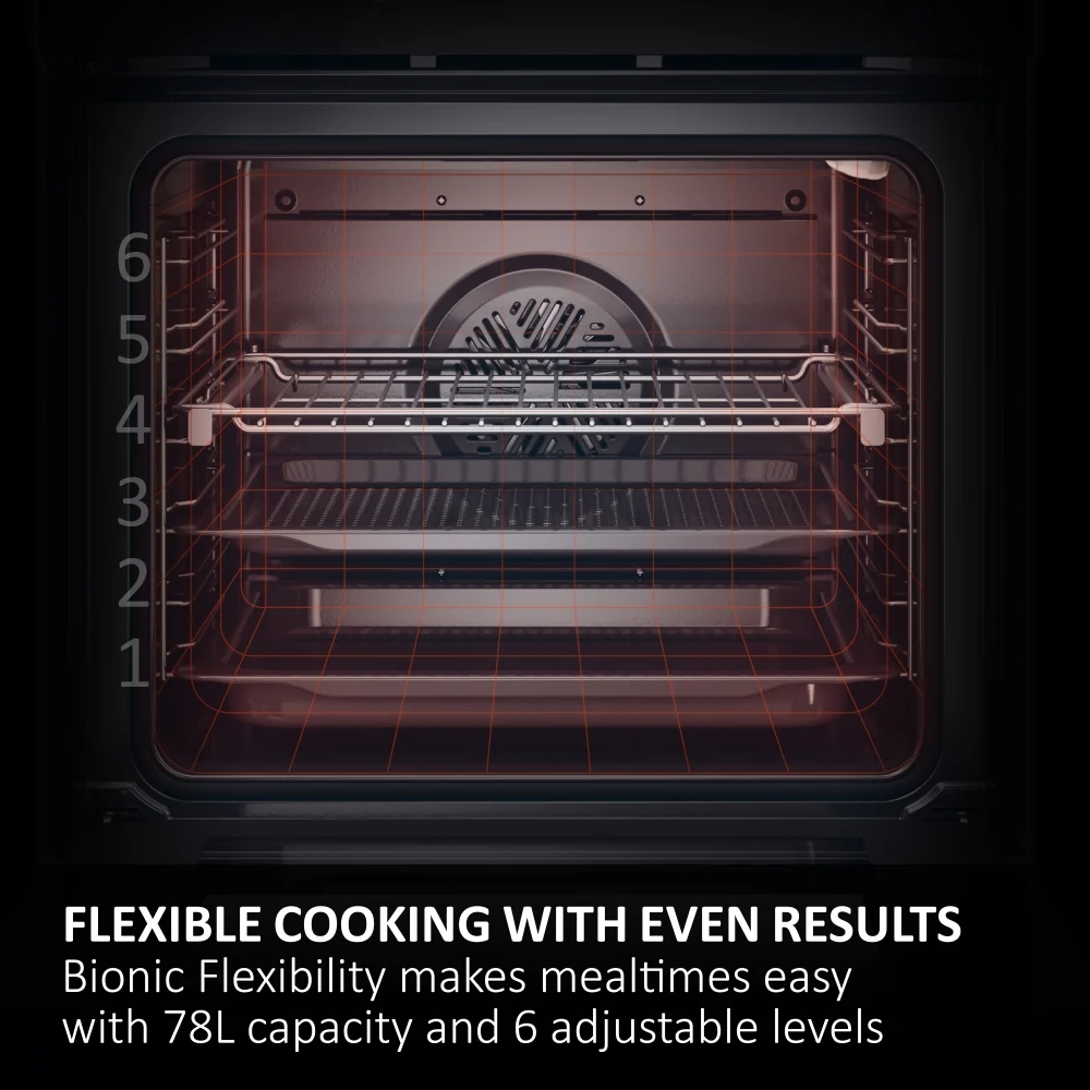 Haier H6 ID25G3YTB2 - Black Built-In Single Oven - 78L Capacity - E Energy Rating - Image 5