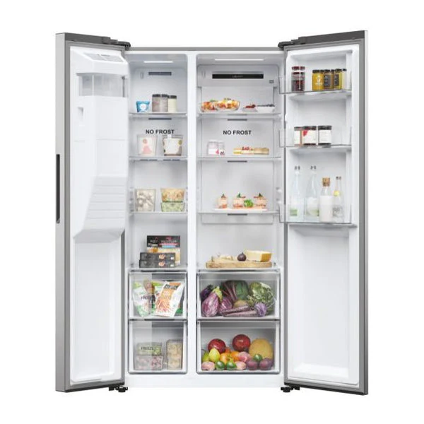 Haier HSR5918DIMP - Platinum Inox American Fridge Freezer - 511L - D Energy Rating - Image 3