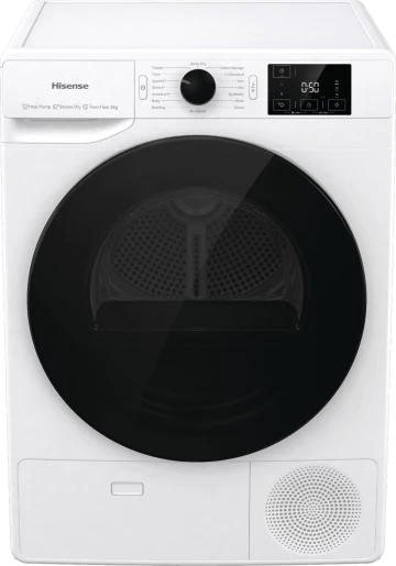 Hisense DHGE8043 - White 8KG Tumble Dryer - Condenser with Heat Pump - A+++ Energy Rating - Image 3