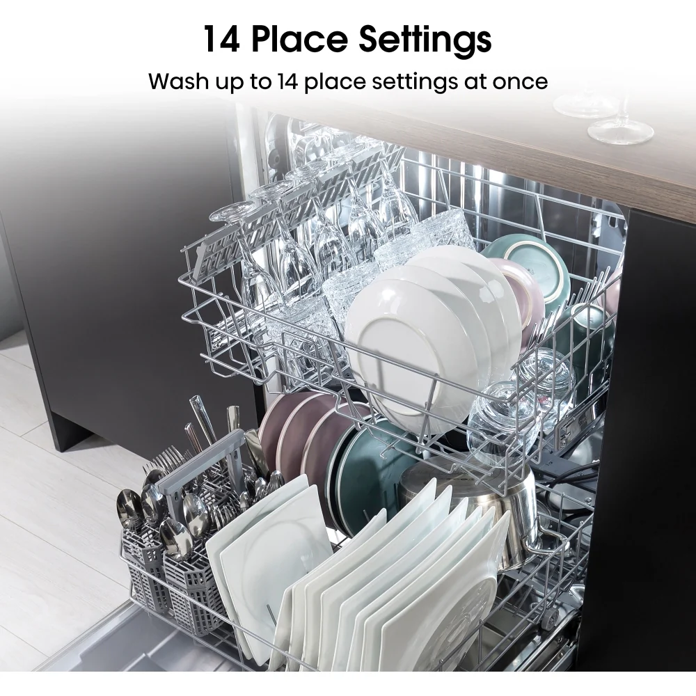 Hisense HV623D15UK - Stainless Steel Integrated Dishwasher - 14 Place Settings - D Energy - Image 2