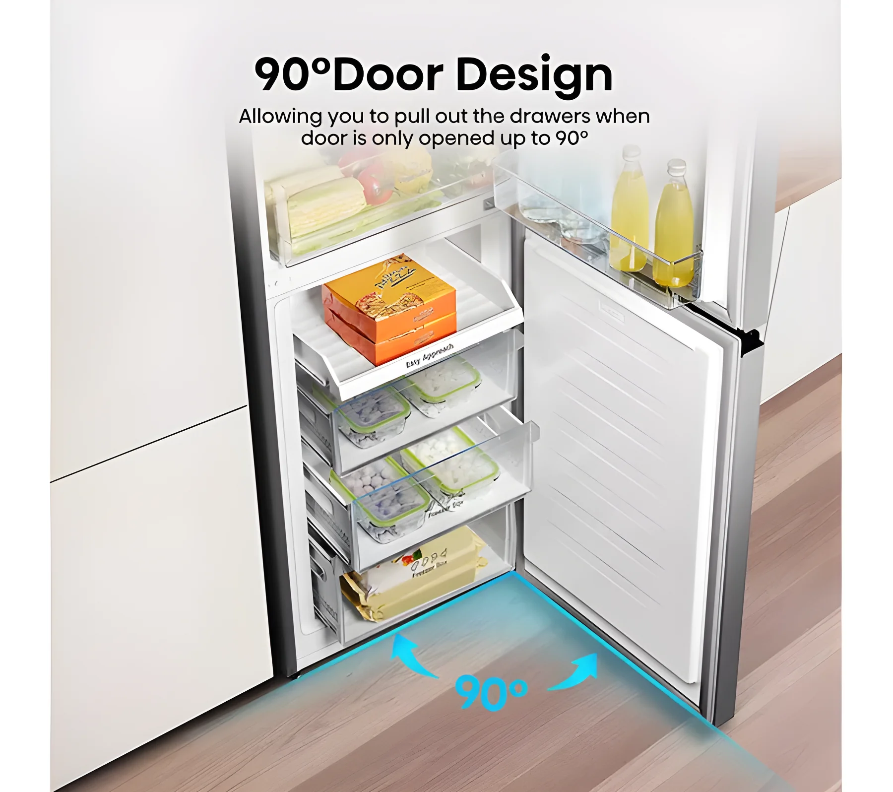 Hisense RB327N4AWD - White Fridge Freezer - 50/50 Split - D Energy Rating - Image 3
