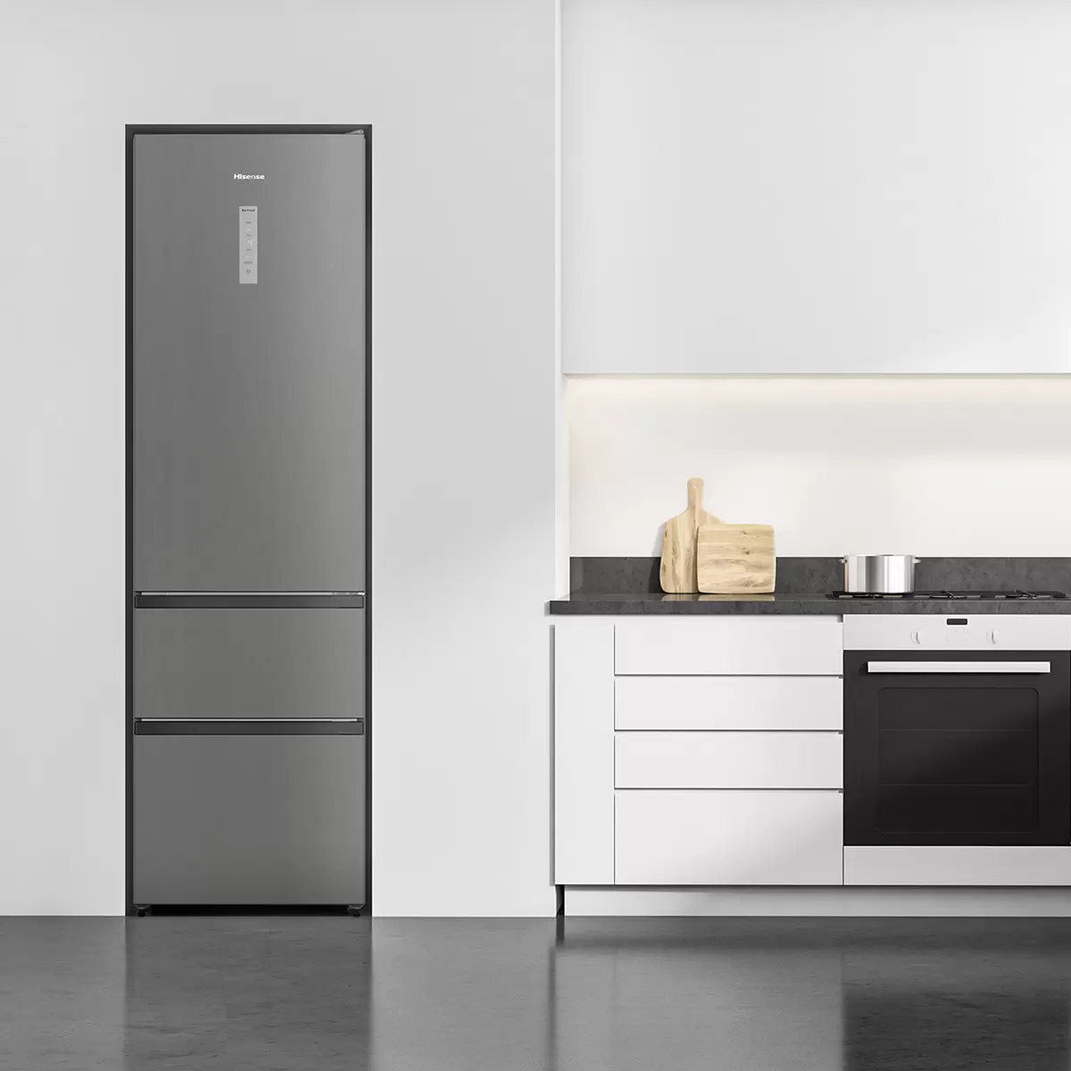 Hisense RM469N4ACDUK - Stainless Steel Fridge Freezer - 368L - D Rated - Image 2
