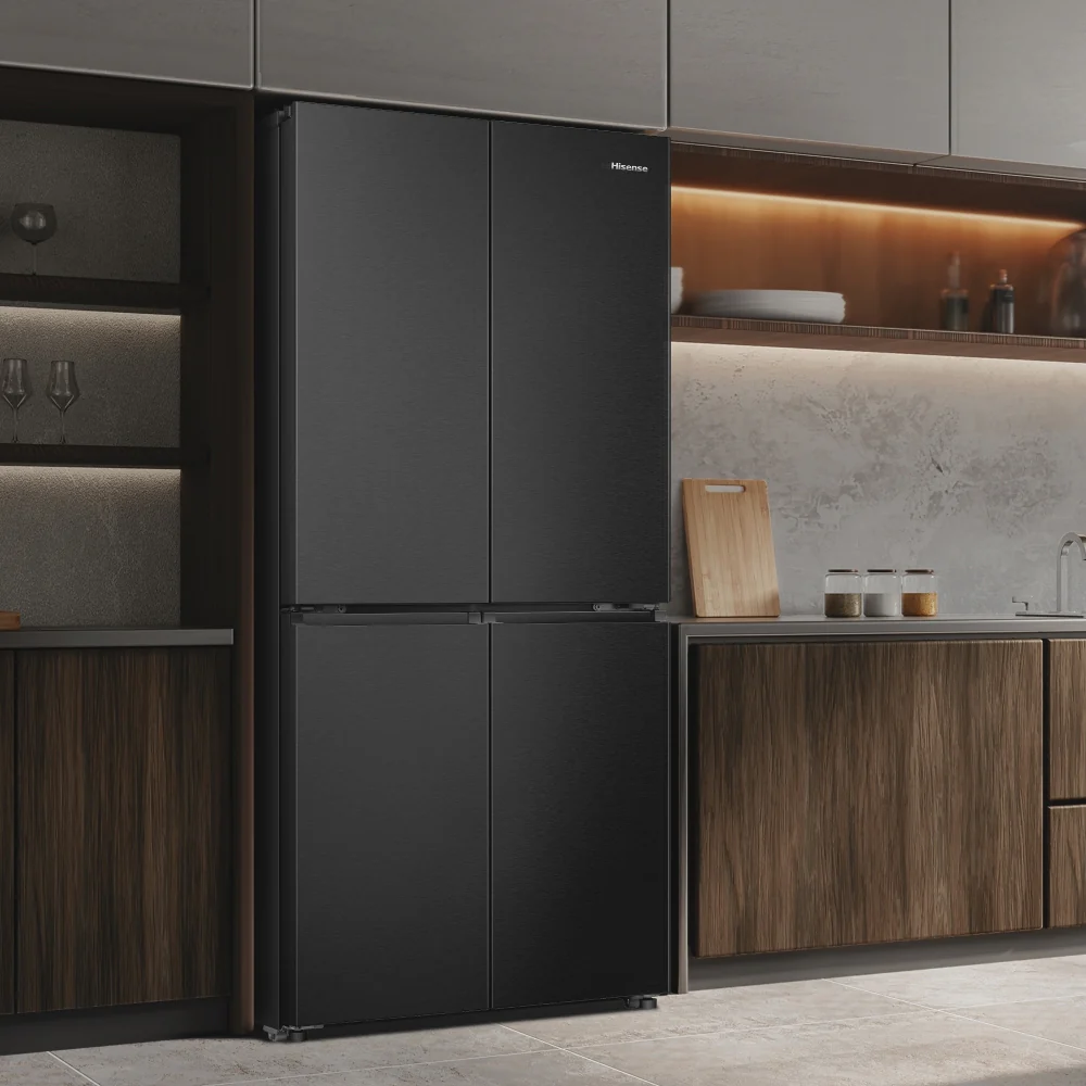 Hisense RQ5P470SAFD - Black/Stainless Steel American Fridge Freezer - 483L - D Energy - Image 2