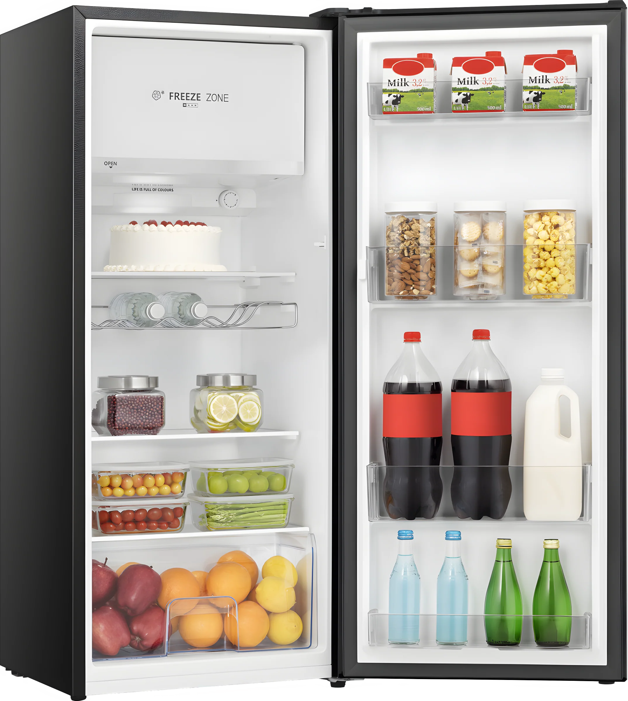 Hisense RR220D4BBE - Black Fridge - 165L Capacity - E Energy Rating - Image 2