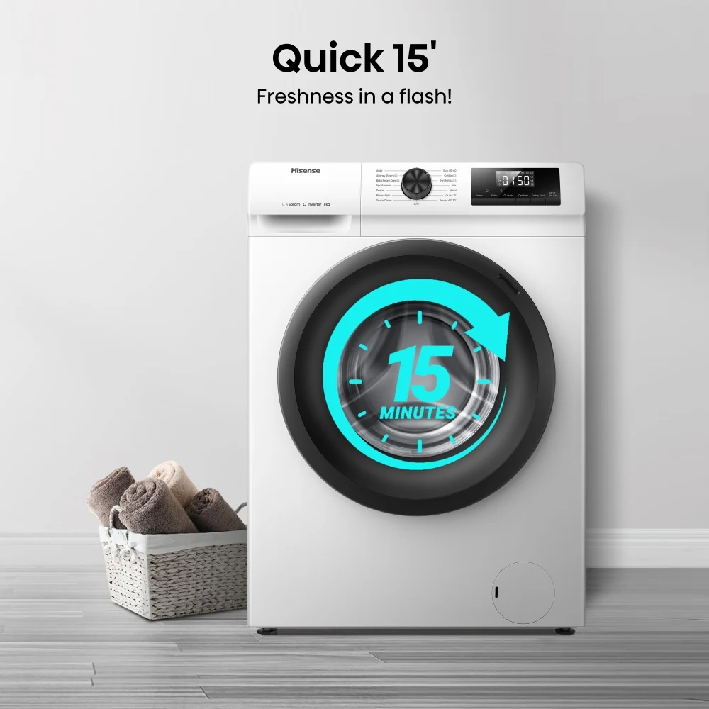 Hisense WF1Q8041BW - White 8KG Washing Machine - 1400 RPM - A Energy - Image 5