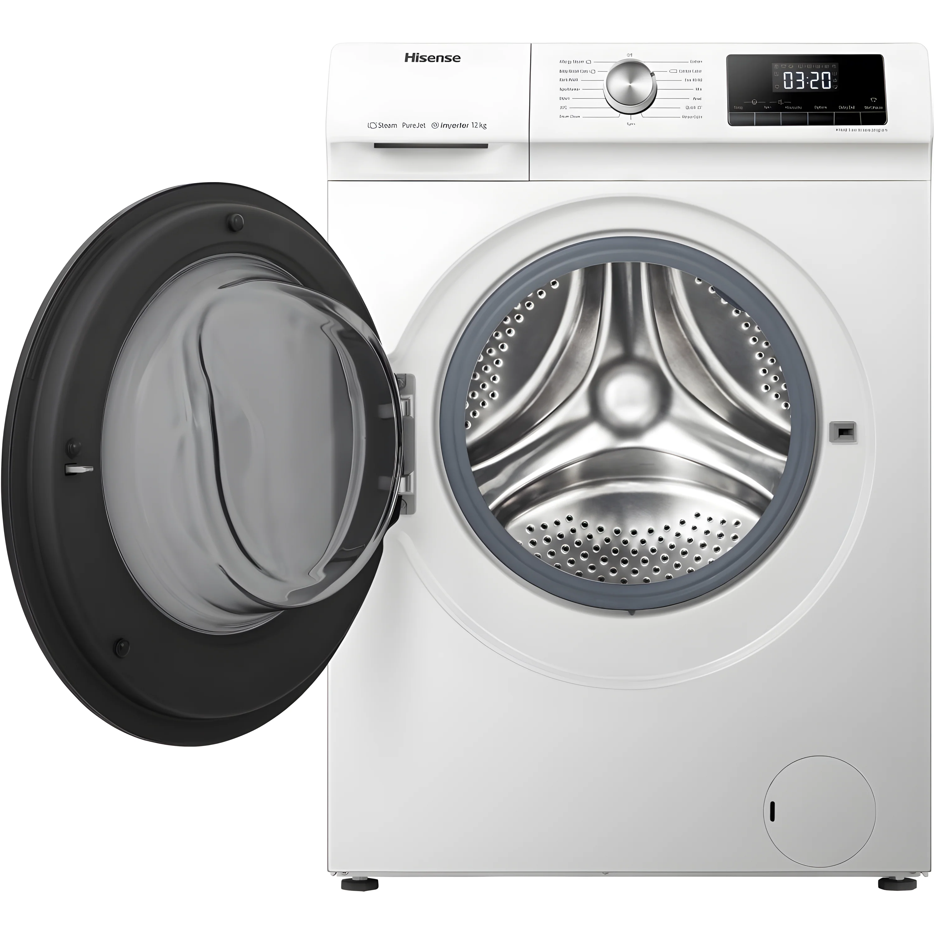Hisense WFQA1214EVJM - White 12KG Washing Machine - 1400 RPM - A energy - Image 4