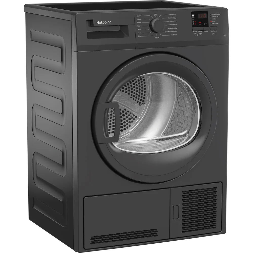 Hotpoint C HD C82 GGGD UK - Graphite 8KG Condenser Tumble Dryer - 15 Programs - B Energy Rating - Image 7