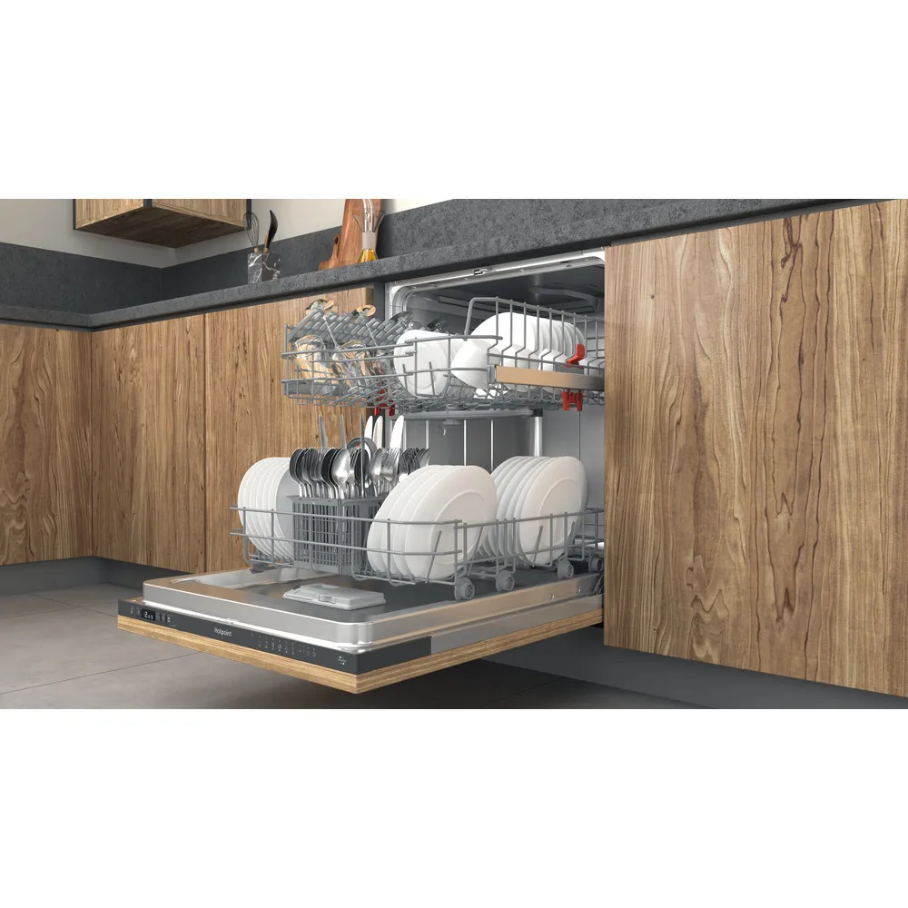 Hotpoint H2I HD526 B UK - Black Integrated Dishwasher - E energy - Image 4