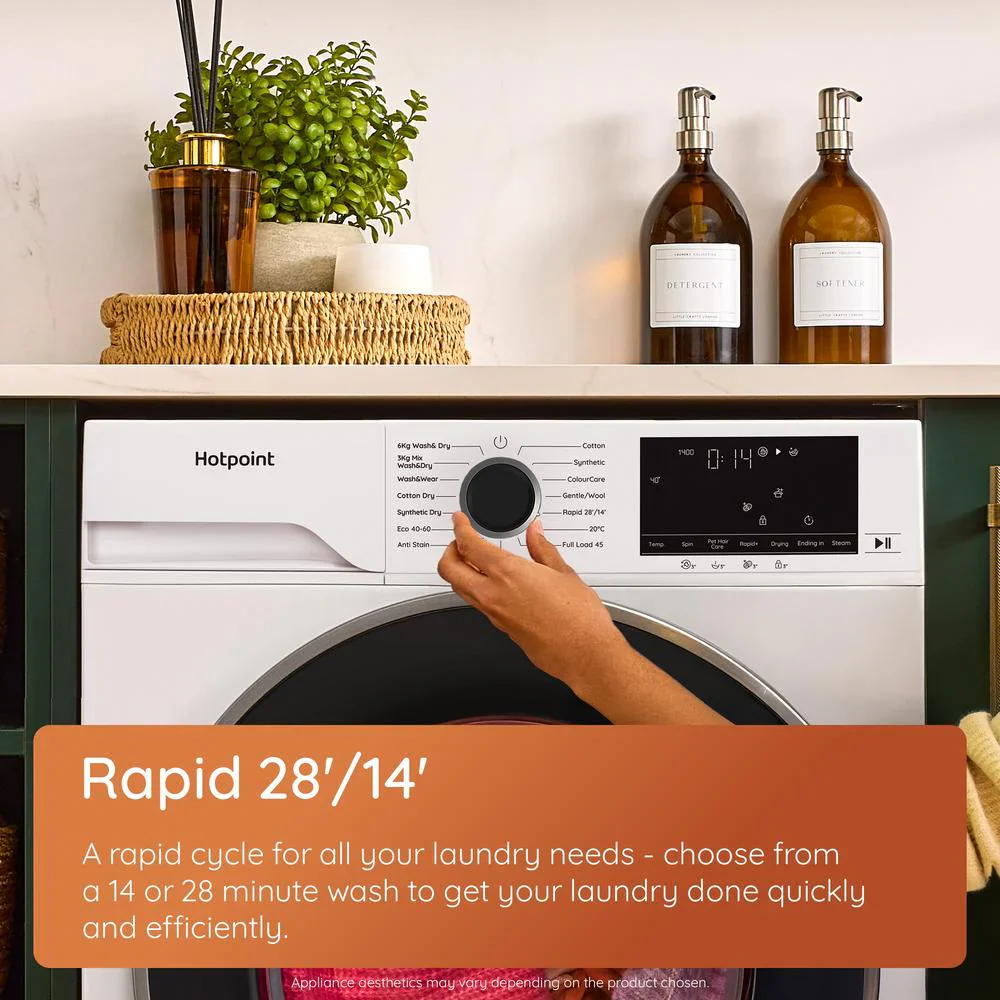 Hotpoint HBD 1781 ANTI STAIN UK - White 10KG/7KG Washer Dryer - 1800 RPM - A-10% | D Energy - Image 6