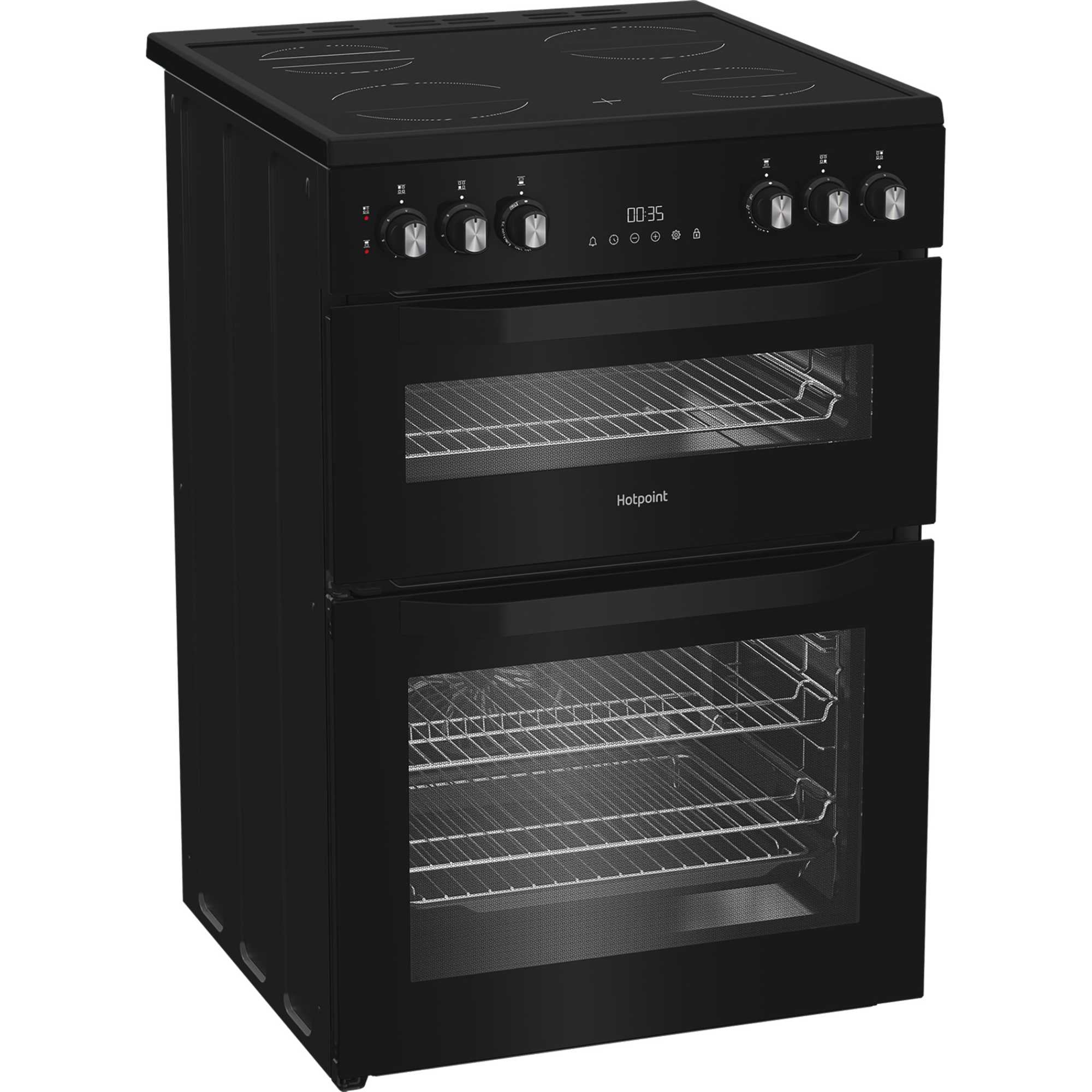 Hotpoint HDE6VDB1 - Black Electric Double Cooker - 38L/75L Capacity - A Energy Rating - Image 3