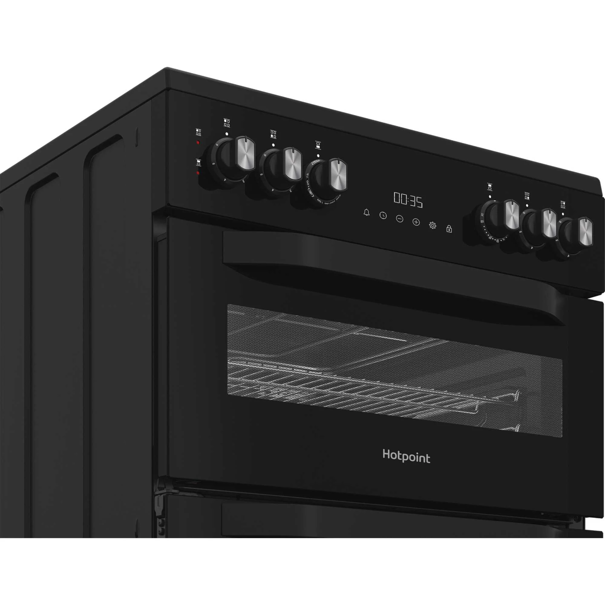 Hotpoint HDE6VDB1 - Black Electric Double Cooker - 38L/75L Capacity - A Energy Rating - Image 4