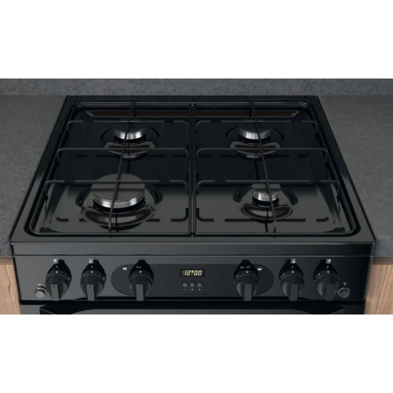Hotpoint HDM67G0CMB/UK - Black 4 Zone Gas Cooker - Catalytic cleaning - A/A energy - Image 3