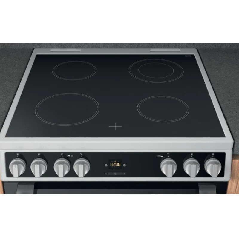Hotpoint HDT67V9H2CW/UK - White 4 Zone Electric Cooker - Catalytic cleaning - A/A energy - Image 2