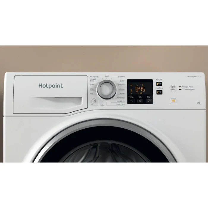 Hotpoint NSWE846WSUK - White 8KG Washing Machine - 1400 RPM - A energy - Image 3