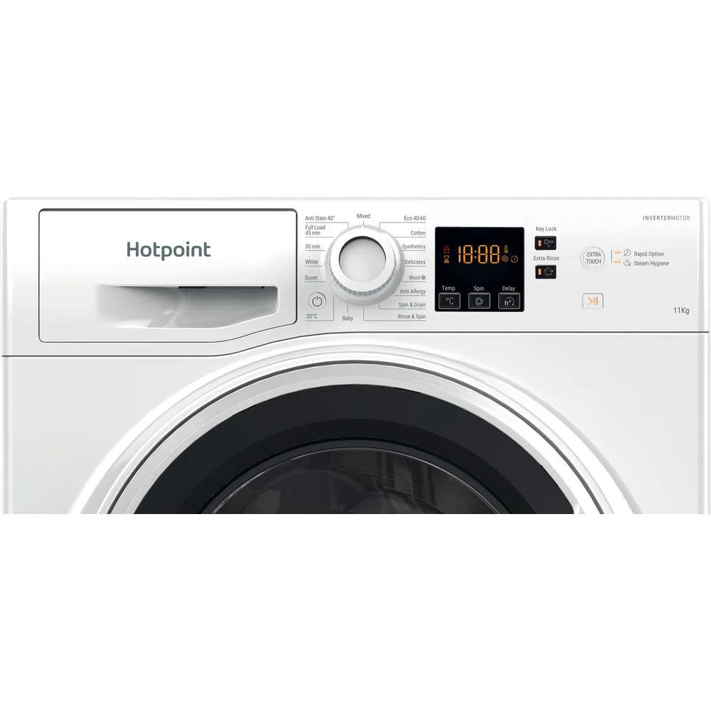 Hotpoint NSWM 1146 W UK - White 11KG Washing Machine - 1400 RPM - A energy - Image 2