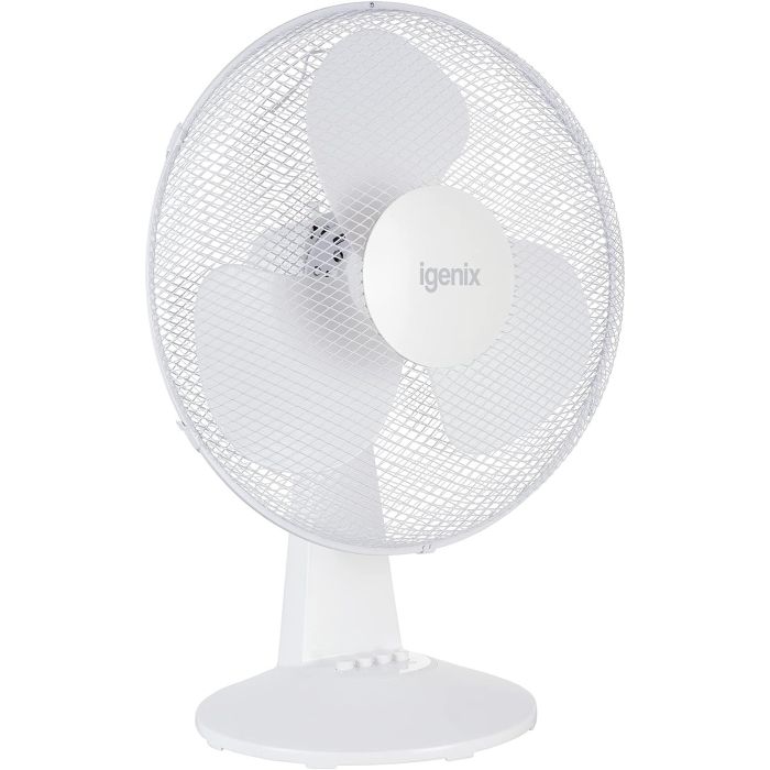 Igenix DF1610 - White 50W Portable Desk Fan - 16 Inch - 3 Speed Settings - Oscillating - Image 3