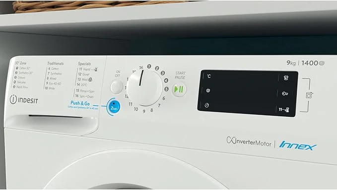 Indesit BWE 91496X W UK N - White 9KG Washing Machine - 1400 RPM - A energy - Image 3