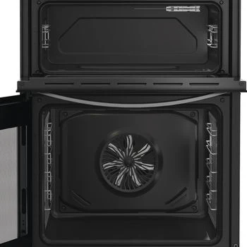 Indesit IDE6VDCS1 - Silver Electric Double Cooker - 60cm Ceramic Hob - A Energy - Image 2