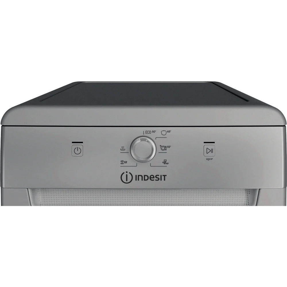 Indesit IN2FE10CS90SUK - Silver Slimline Dishwasher - 10 Place Settings - E Energy Rated - Image 3