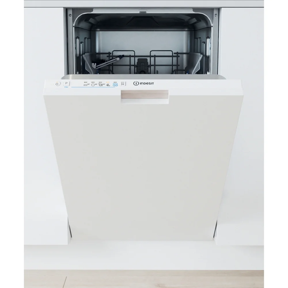 Indesit IN2IE10CS80UK - White Fully Integrated Slimline Dishwasher - 10 Place Settings - E Energy Rating