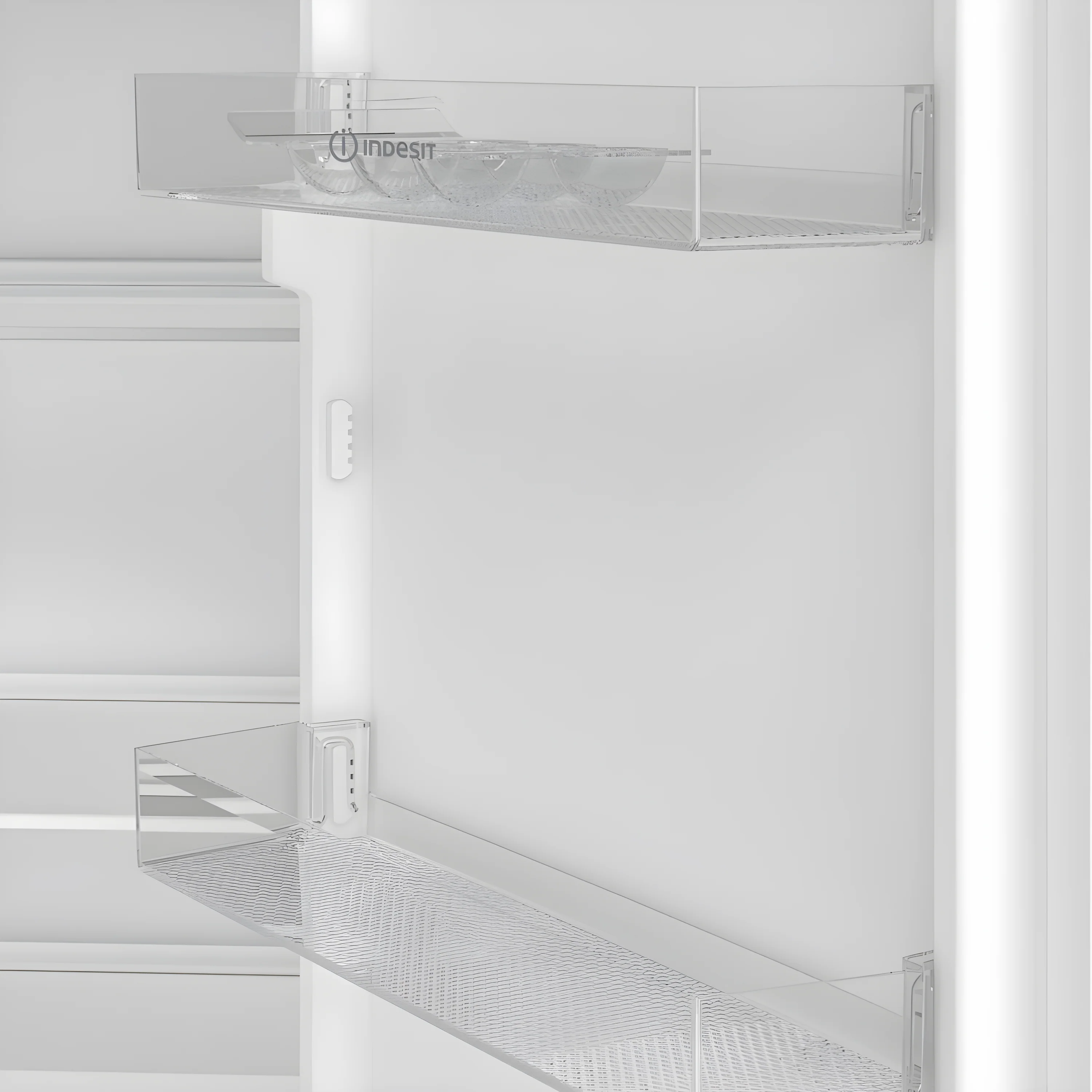 Indesit KINH 1271 B4UK 178cm 70/30 Integrated Frost Free Fridge Freezer with Sliding Door Hinge - White - E Rated - Image 4