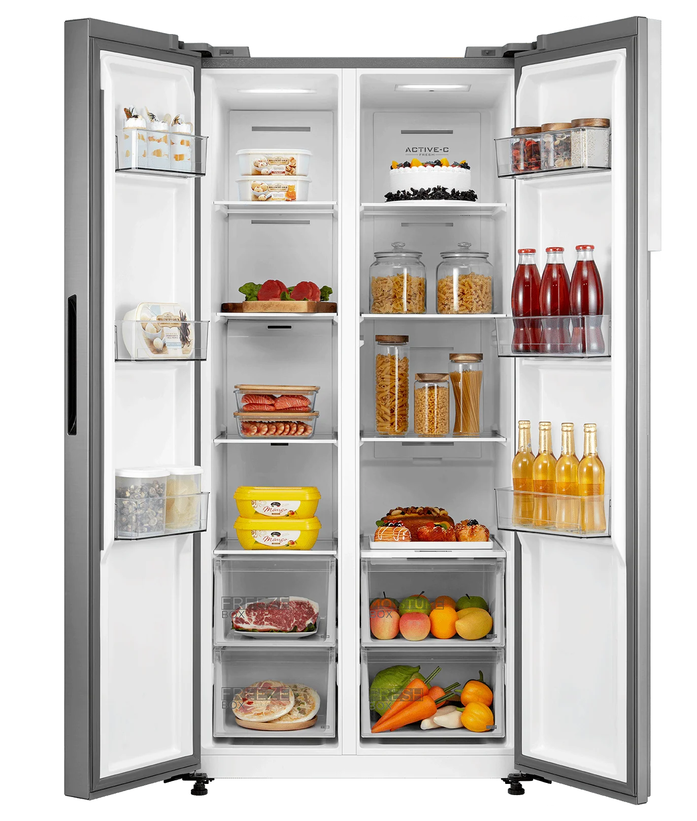 Midea MDRS619FIE46 - Inox American Fridge Freezer - 460L - E Energy Rating - Image 4