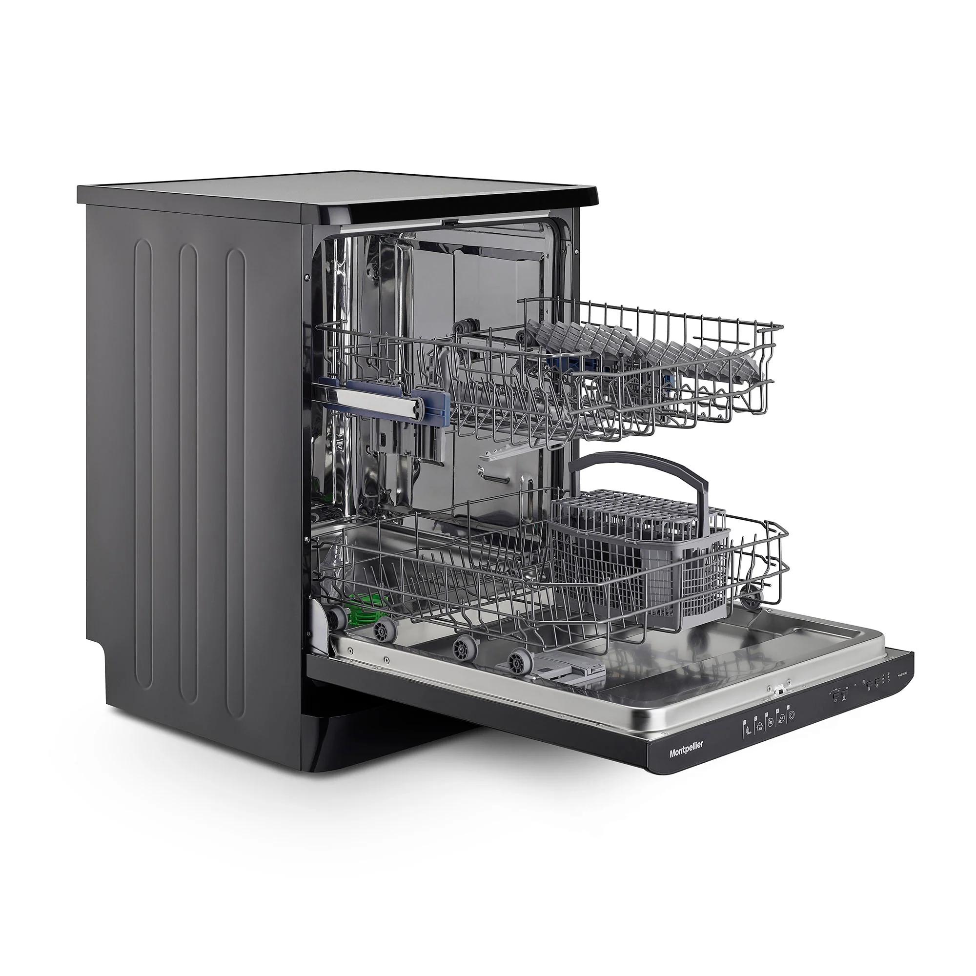 Montpellier MAB1353K 60cm Retro Dishwasher in Black - Image 4