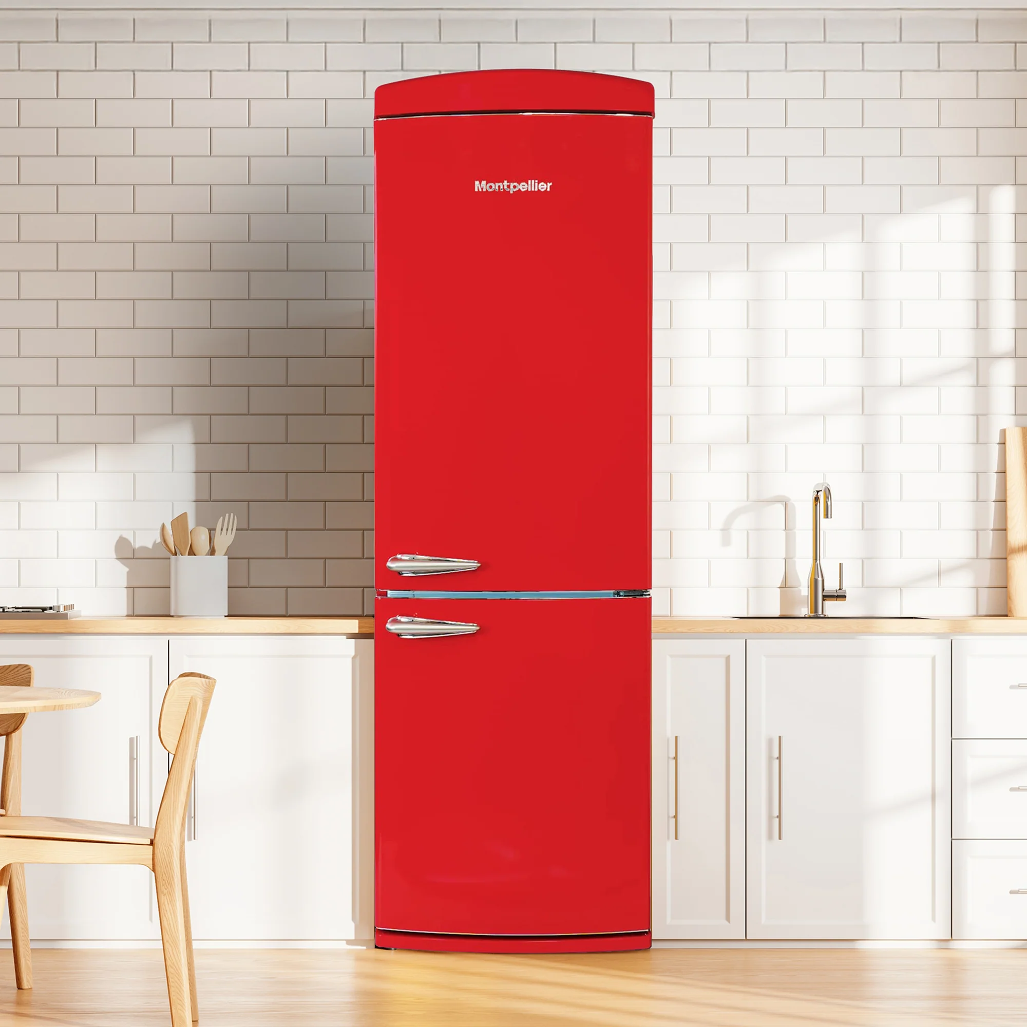 Montpellier MAB190R - Red Fridge Freezer - 295L - E Energy - Image 12