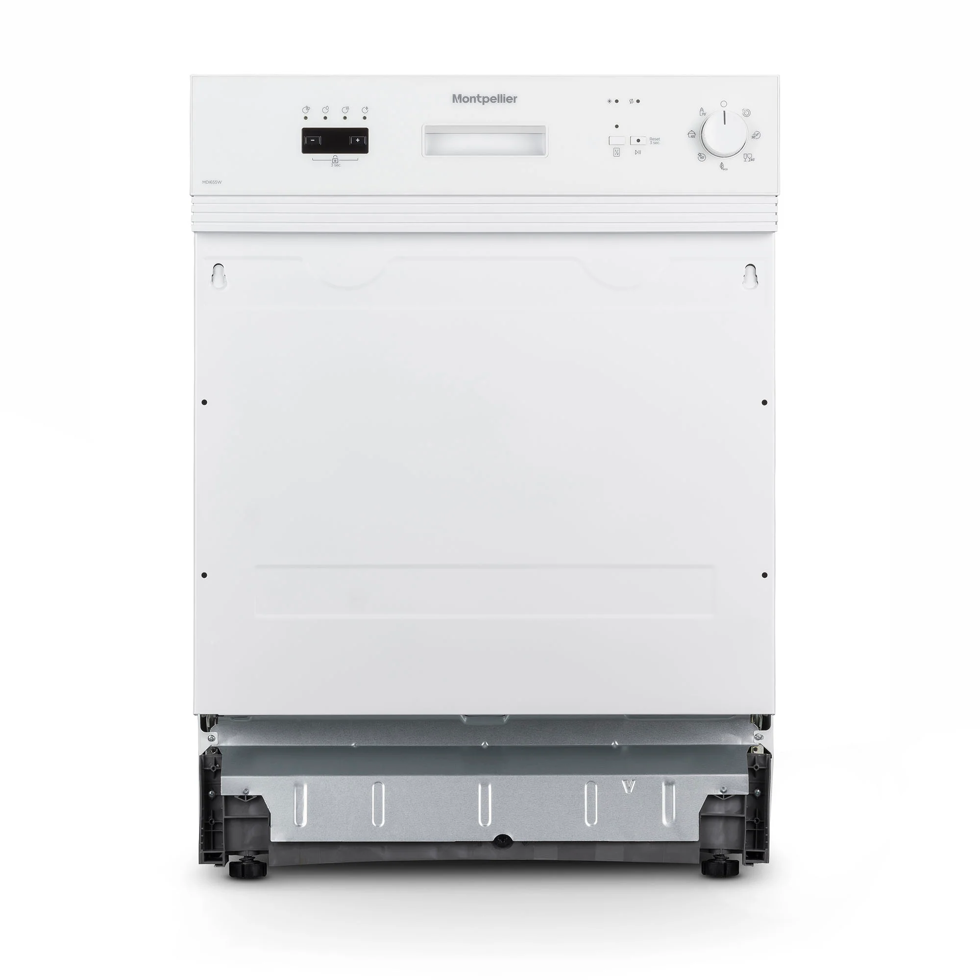 Montpellier MDI655W - White Semi Integrated 12 Place Settings Dishwasher - E energy