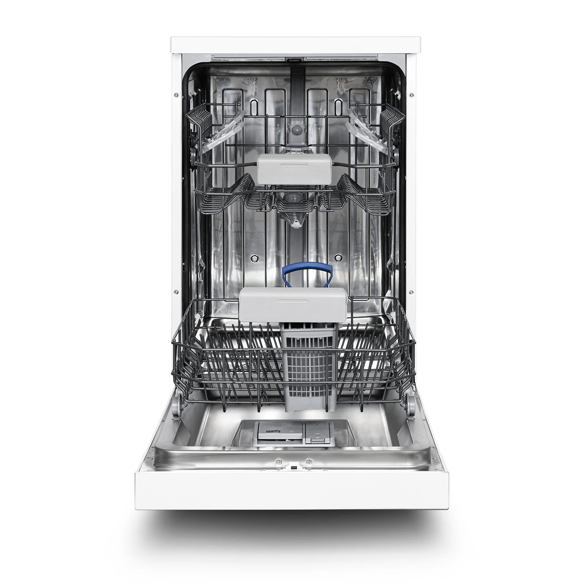 Montpellier MDWD1064W - White 10 Place Setting Slimline Dishwasher - Freestanding - D - Image 2