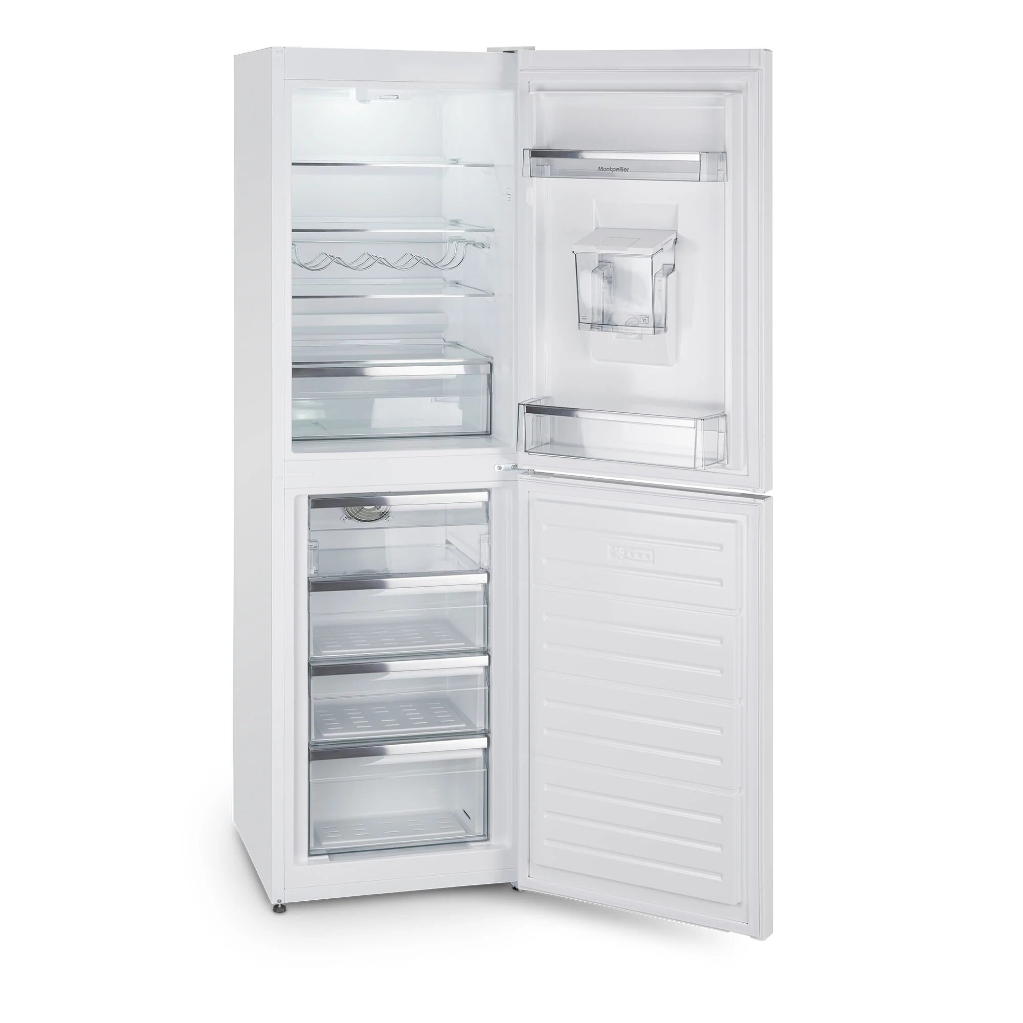 Montpellier MFF183EWWD - White 50/50 Frost Free Fridge Freezer with Water Dispenser - 173L - E energy - Image 2