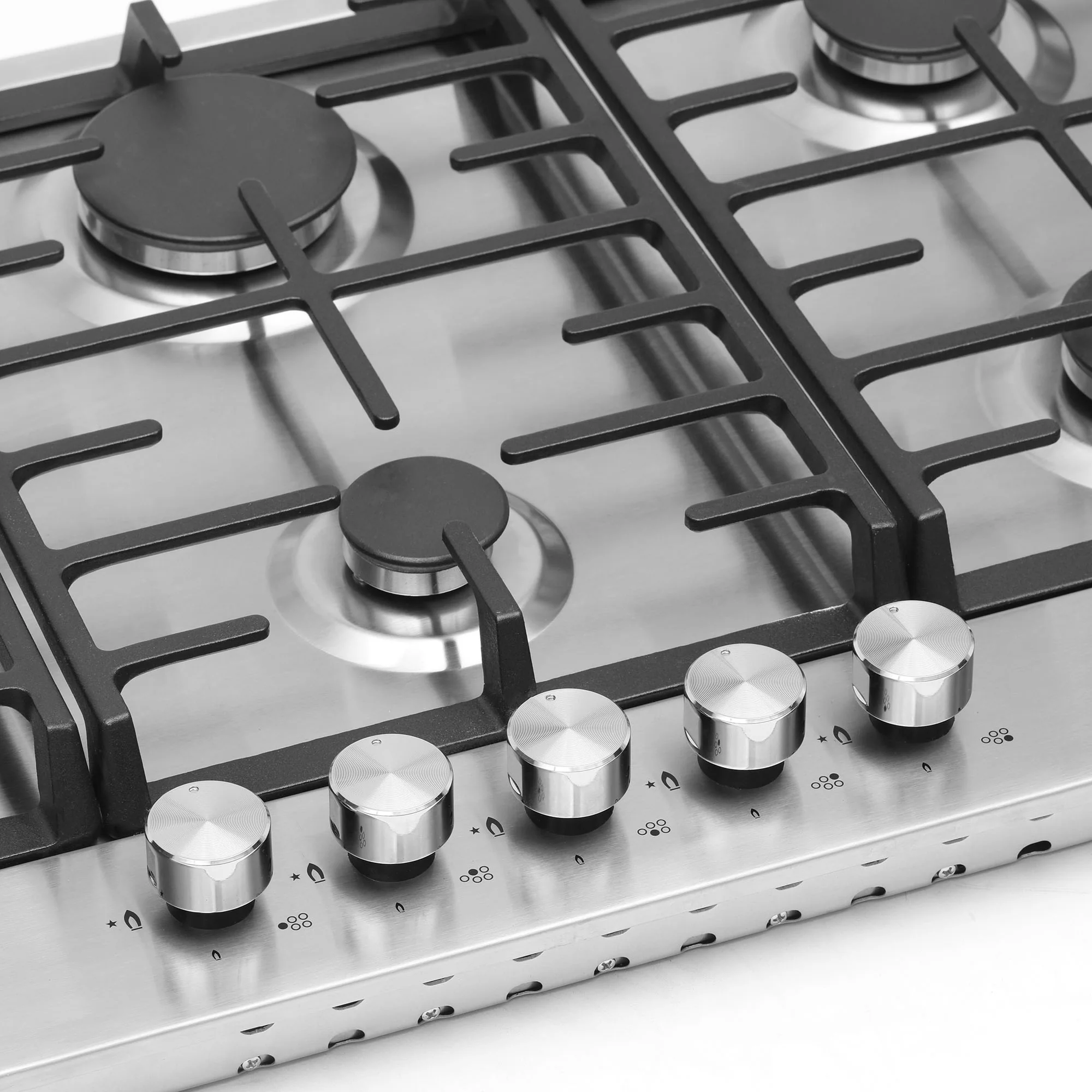 Montpellier MGH90CX - Stainless Steel 86cm Gas Hob - 5 Burners - Energy Rating Unknown - Image 4