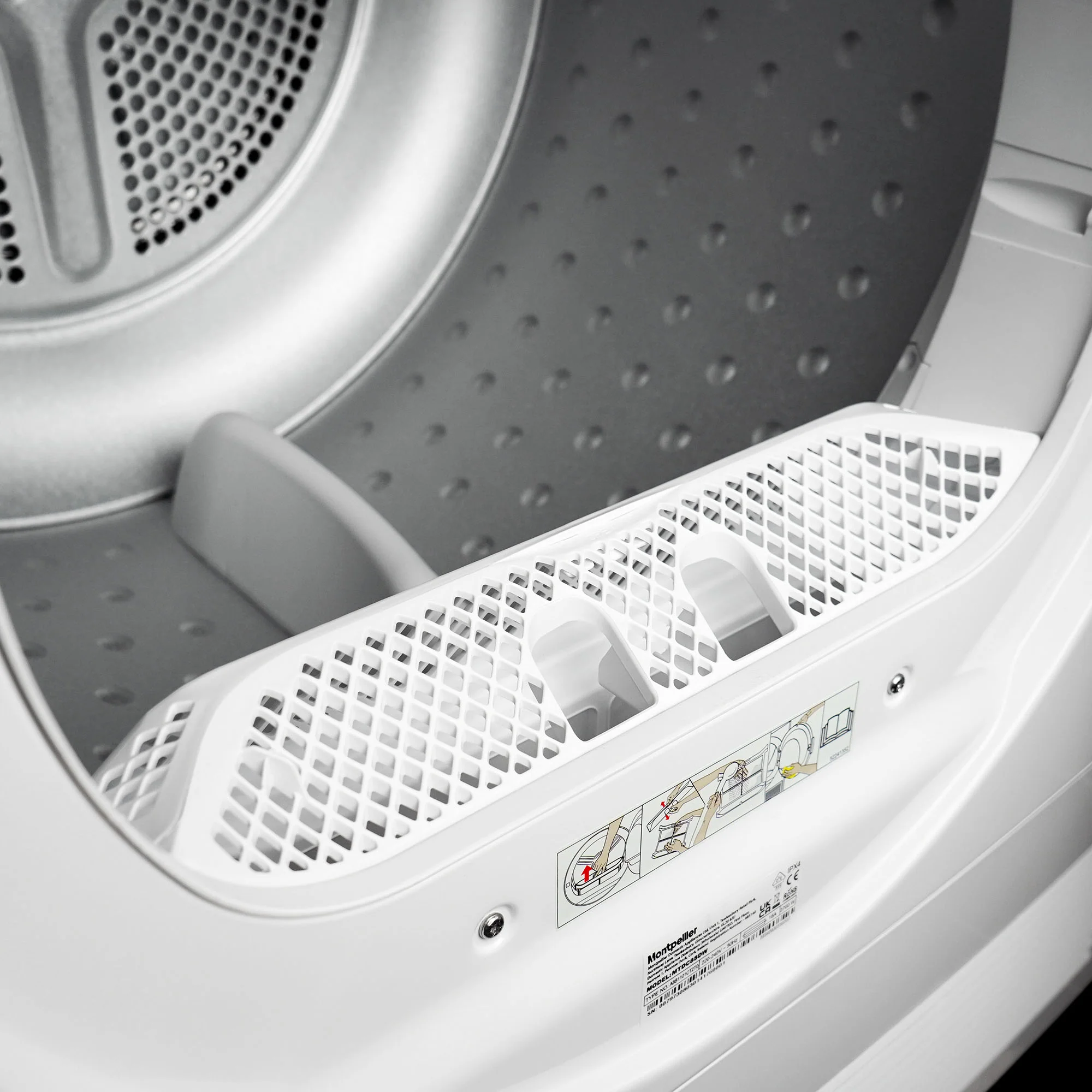 Montpellier MHP10SDW - White 10KG Heat Pump Tumble Dryer - A++ Energy - Image 6