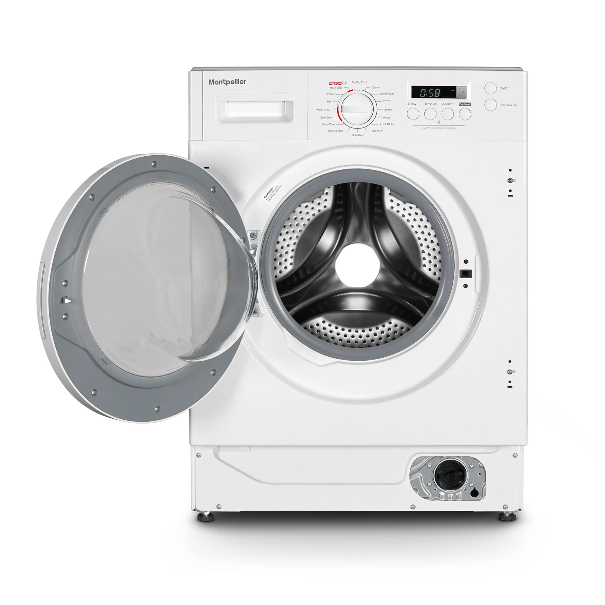 Montpellier MIWD8614 - White 8KG Integrated Washer Dryer - 1400 RPM - B/E Energy Rating - Image 2