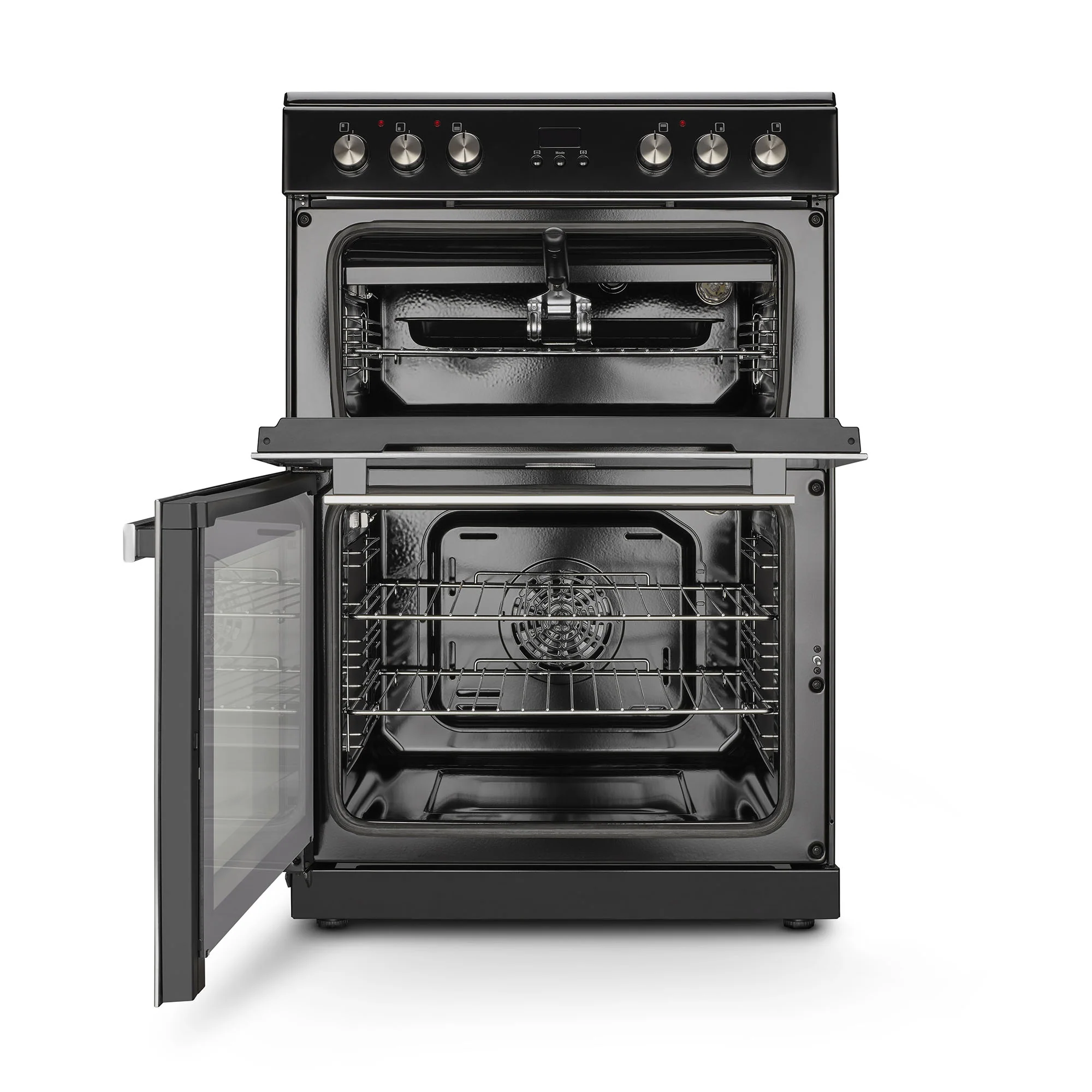 Montpellier MMRC60FX - Stainless Steel 60cm Ceramic Mini Range Cooker - 4 Zones, Double Oven, Electric Grill - A/A energy - Image 2
