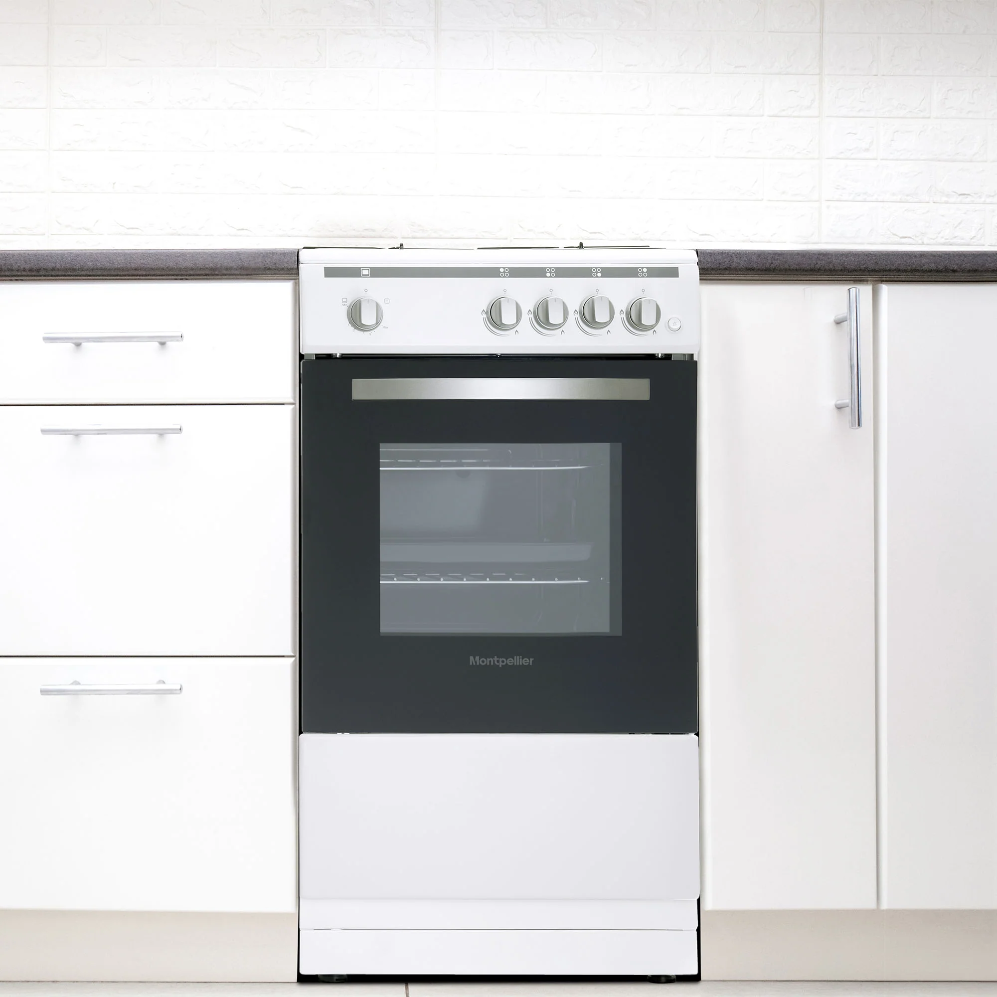 Montpellier MSG50W - White 50cm Single Cavity Gas Cooker - 51L - A Energy - Image 4