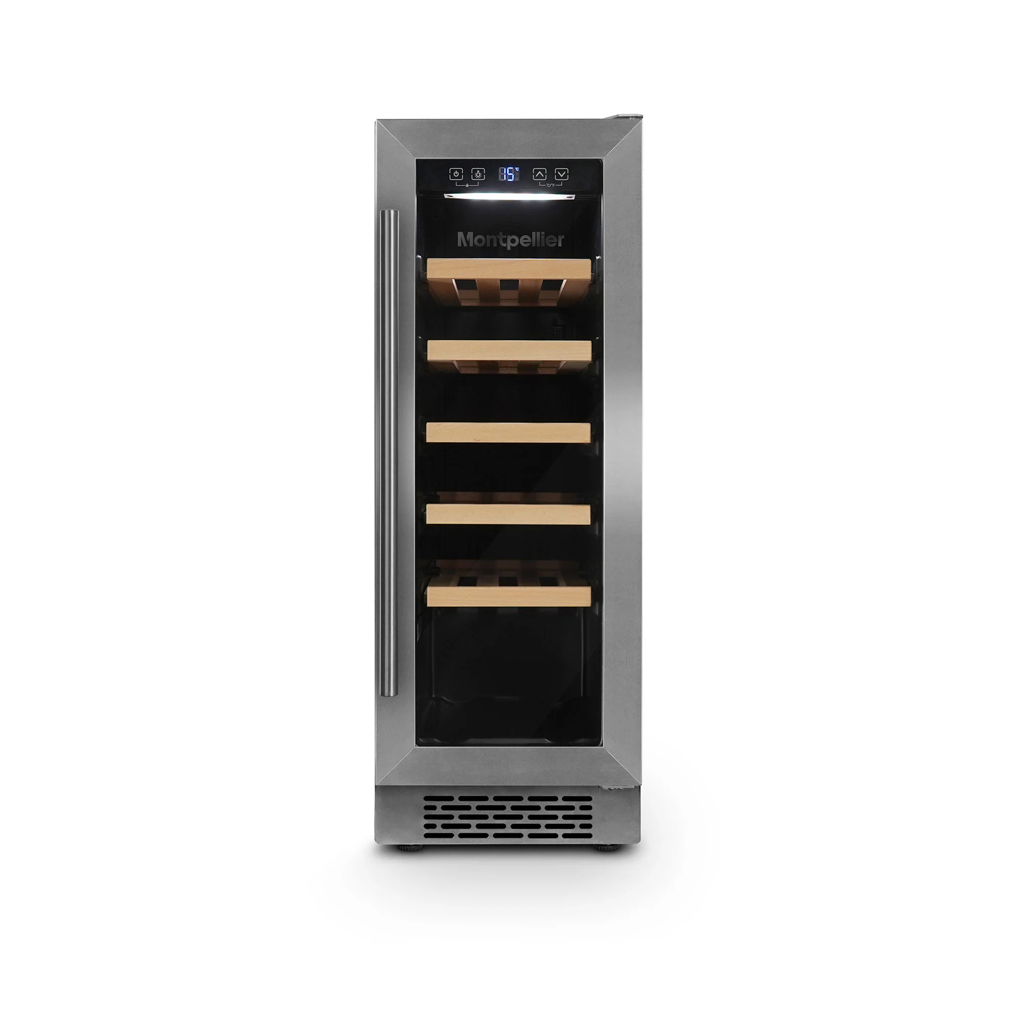 Montpellier WC20X - Stainless Steel 20 Bottle Wine Cooler - Single Zone - G Energy Rating