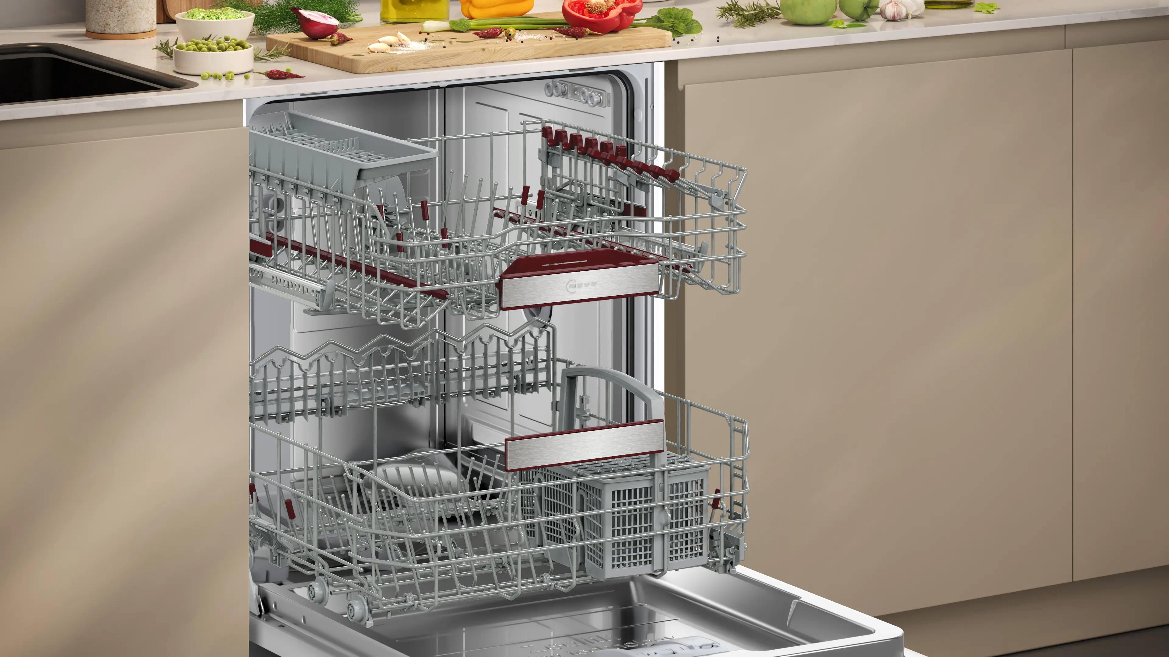 Neff S299ZB803E - Fully Integrated Dishwasher 60cm - Variable Hinge - B Energy - Image 4