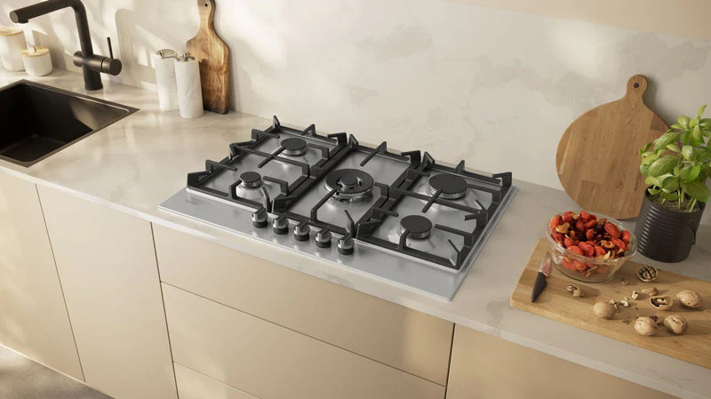 Neff T27CIQ8N0 - Stainless Steel 75cm Gas Hob - 5 Burners - Image 3
