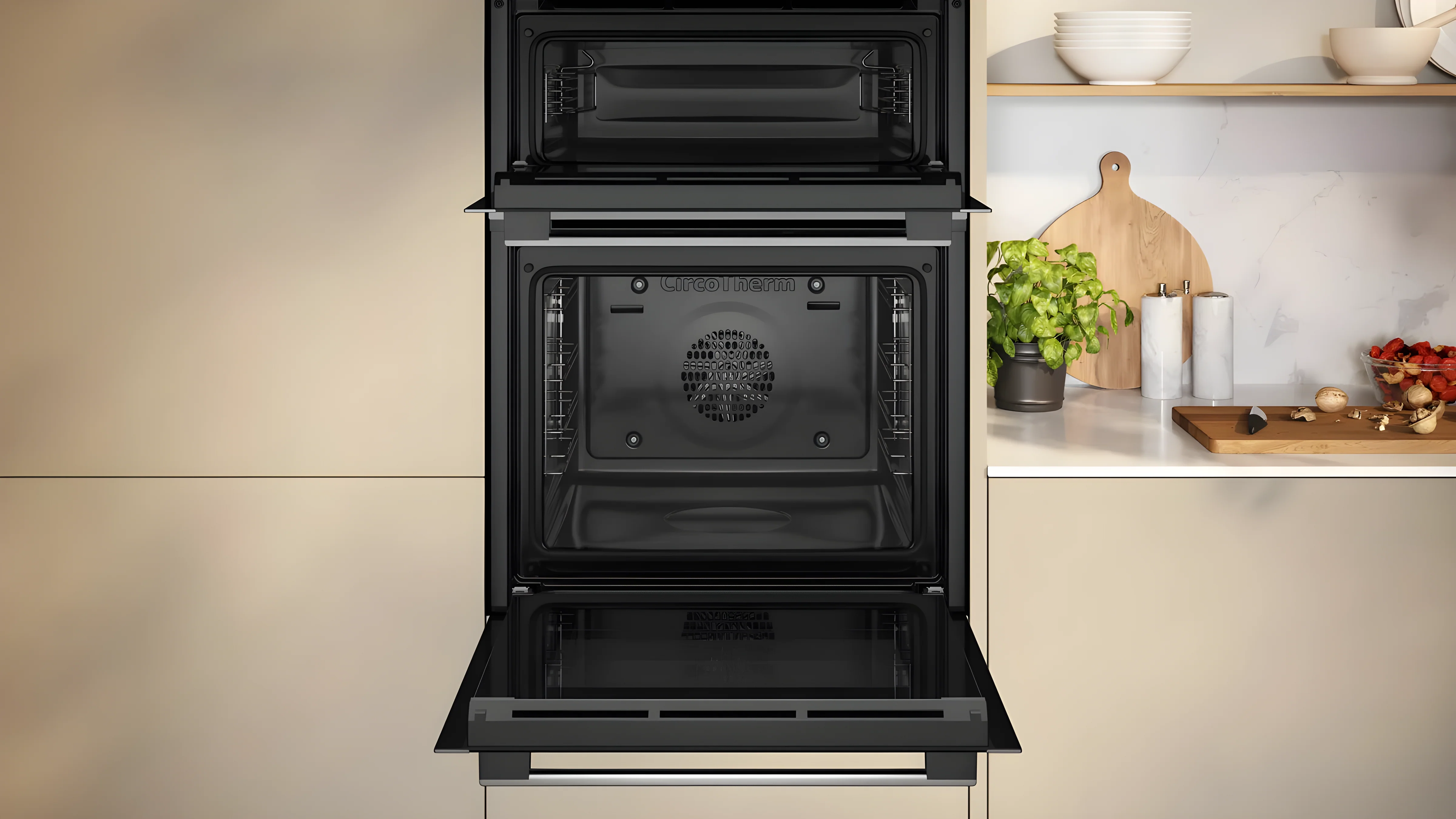 Neff U1ACE2AN3B - Stainless Steel Built-in Double Oven - 71L - B Energy Rating - Image 2